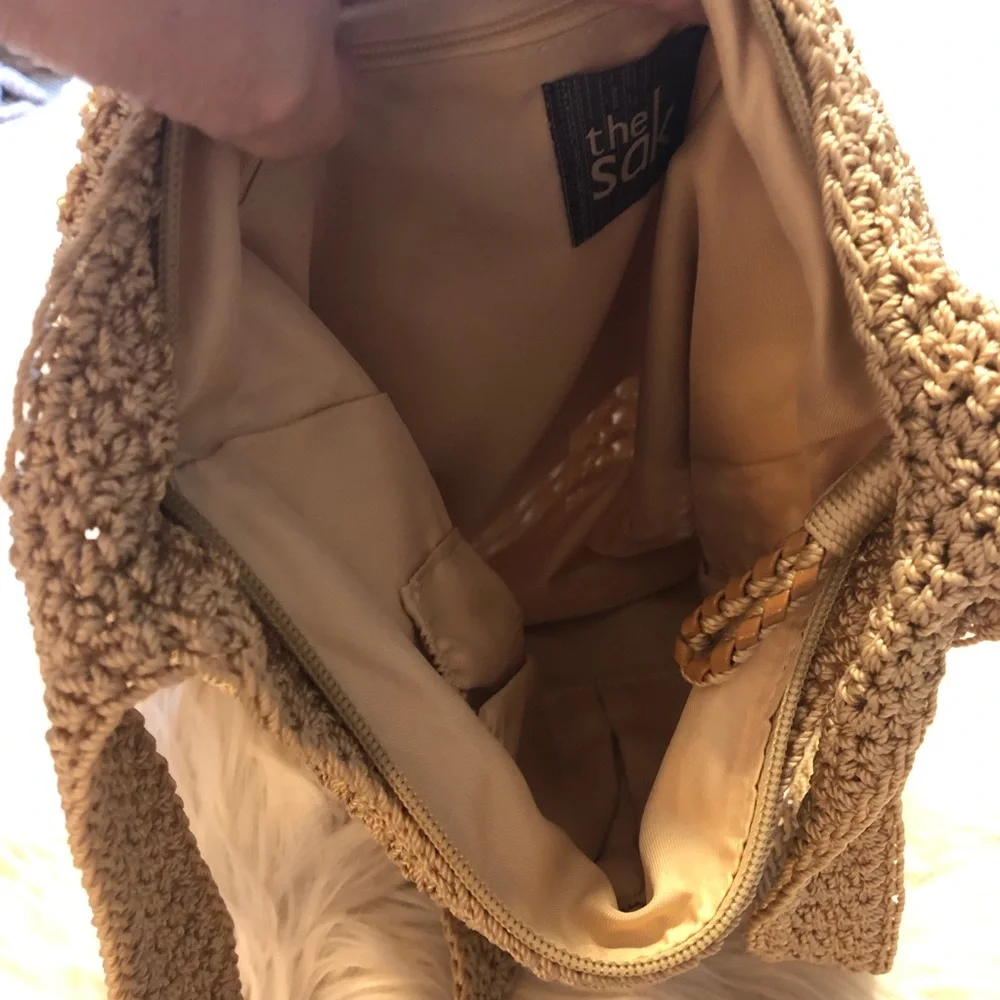 The Sak cream beige crochet crossbody handbag - Picture 5 of 14